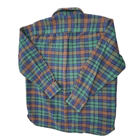 LL Bean Chamois Flannel Shirt Men's Large Button Up Traditional Fit Long Sleeve - Picture 3 of 7